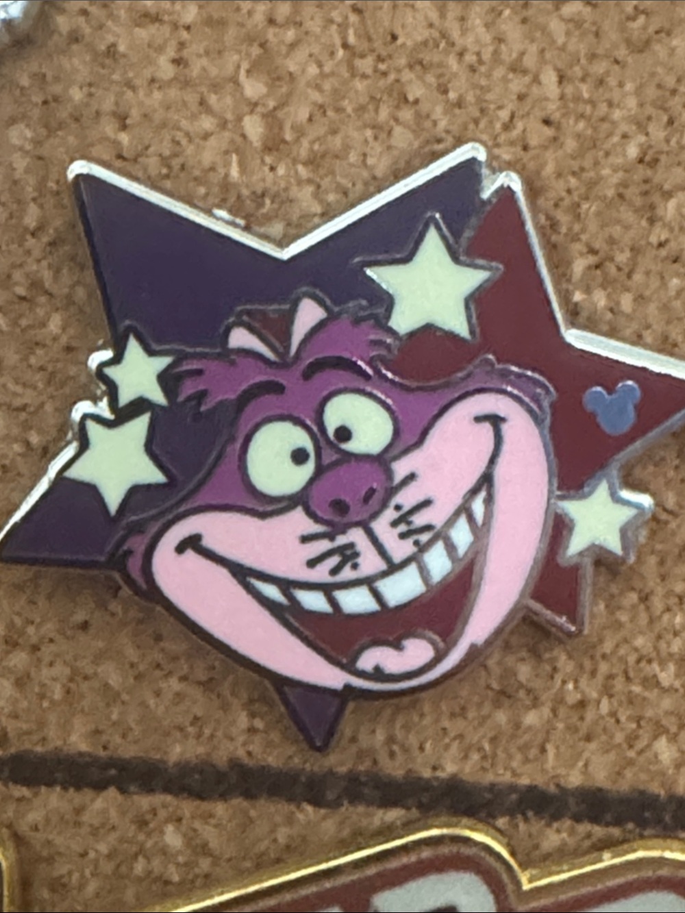 5/$25 Alice In Wonderland Cheshire Cat Stars Pin
